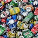 Latas de aluminio chatarra para retiro y reciclaje