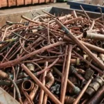 Chatarra de cobre almacenada