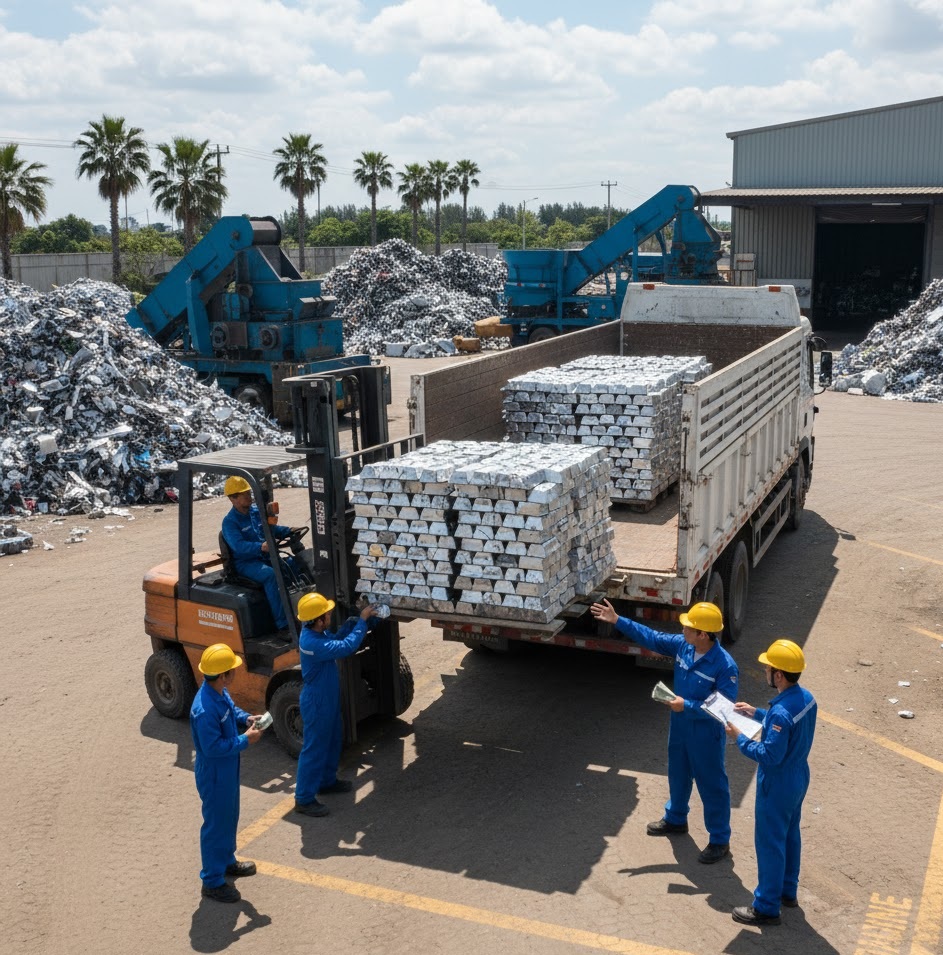 trabajadores en compra y venta de estaño
