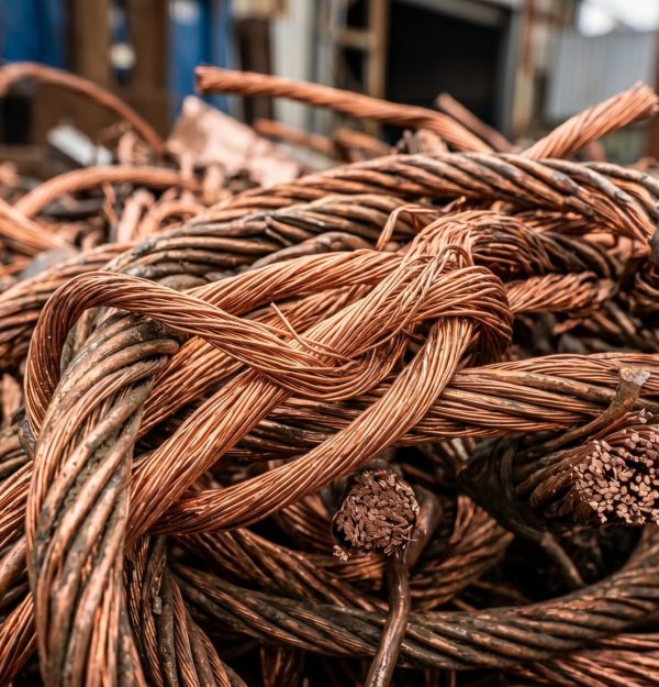 Cables de cobre pelados para reciclaje de chatarra